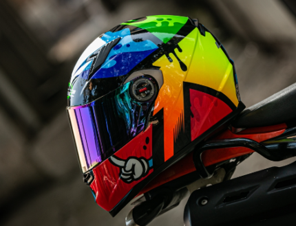Capacete LS2 FF358 Masterpiece - Amarelo/Vermelho/Verde + VISEIRA BRINDE