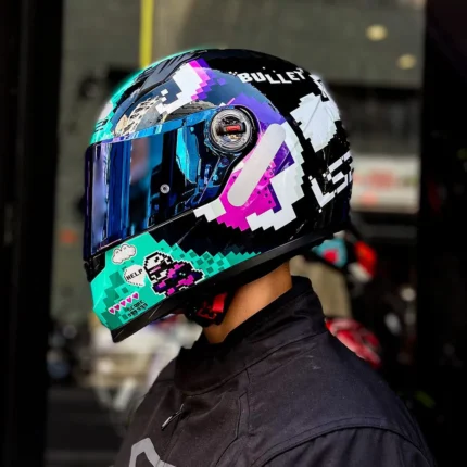 Capacete LS2 FF358 Bullet Preto Azul