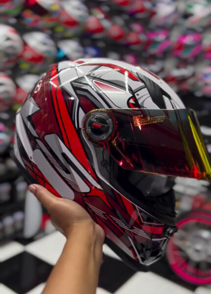 Capacete LS2 FF358 Vermelho/Branco